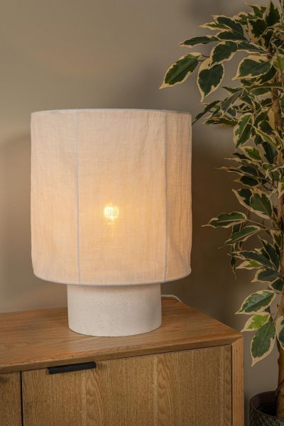 Lucide TISSAJA - Table lamp - Ø 30 cm - 1xE27 - White